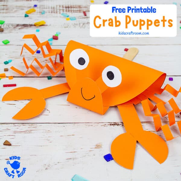 Printable Crab Puppets Kids Craft Room
