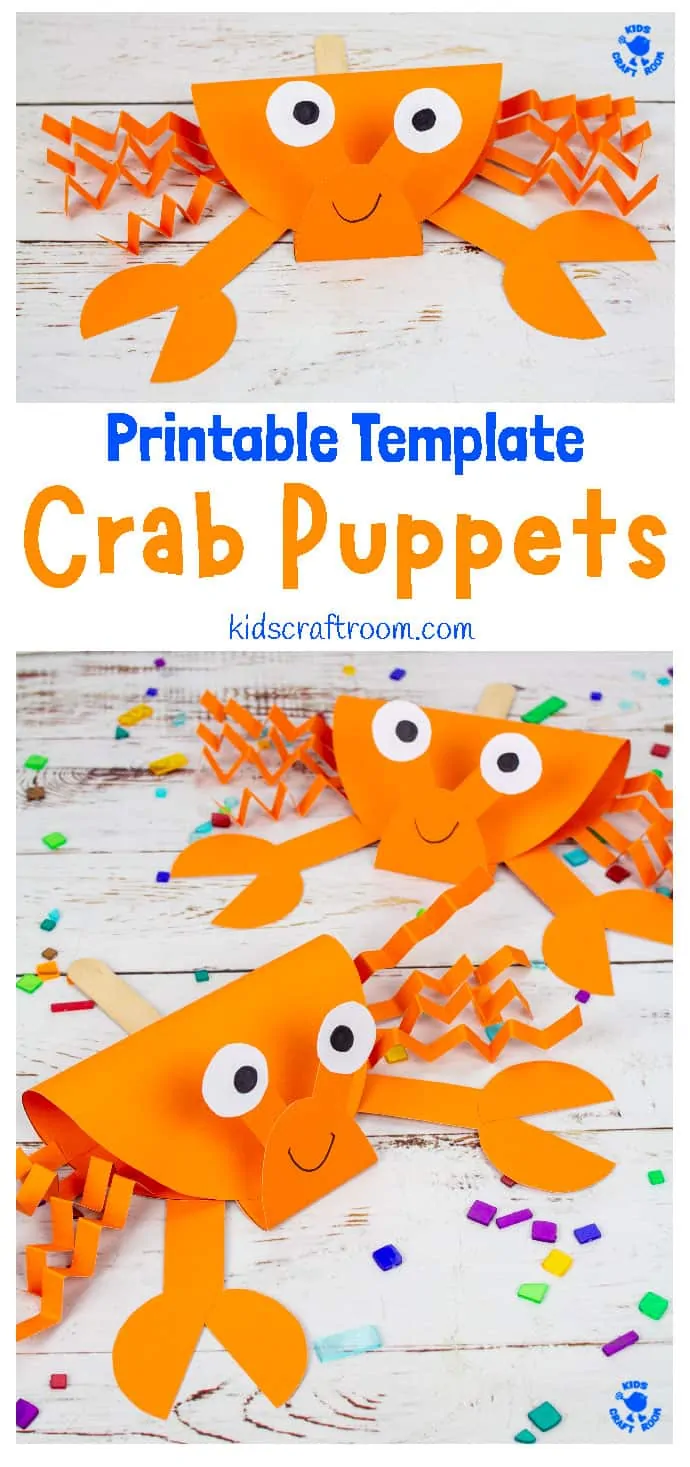 Crab Puppet Craft pin 1
