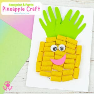 Pasta and Handprint Pineapple Craft