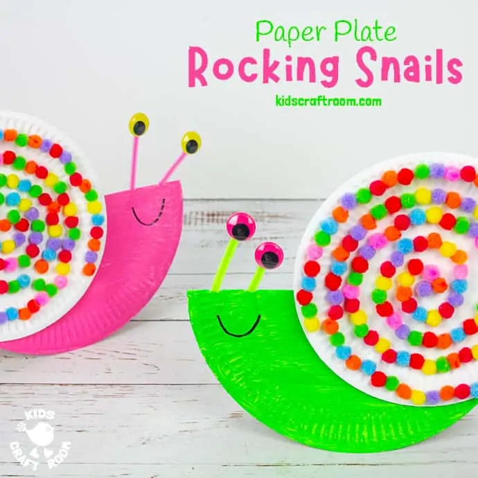 Rocking Paper Plate Snail Craft