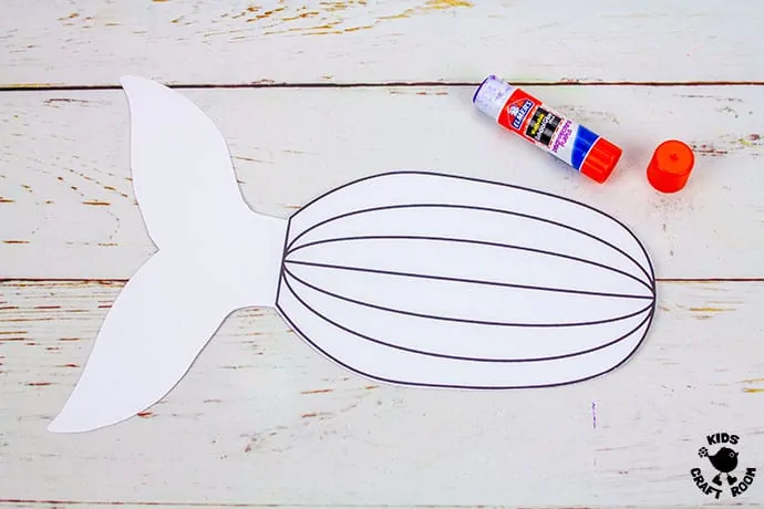 Whale Puppet Craft step 4