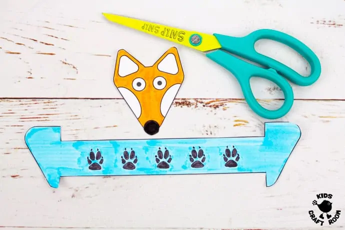 Printable Paper Fox Bracelets step 2