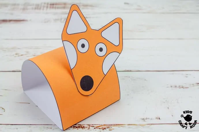 Printable Fox Puppet Craft step 5