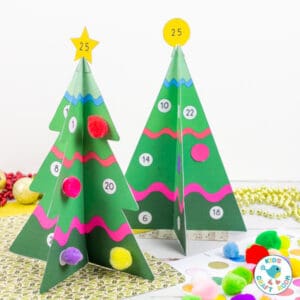 Printable 3D Christmas Tree Advent Calendar