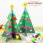 Printable 3D Christmas Tree Advent Calendar
