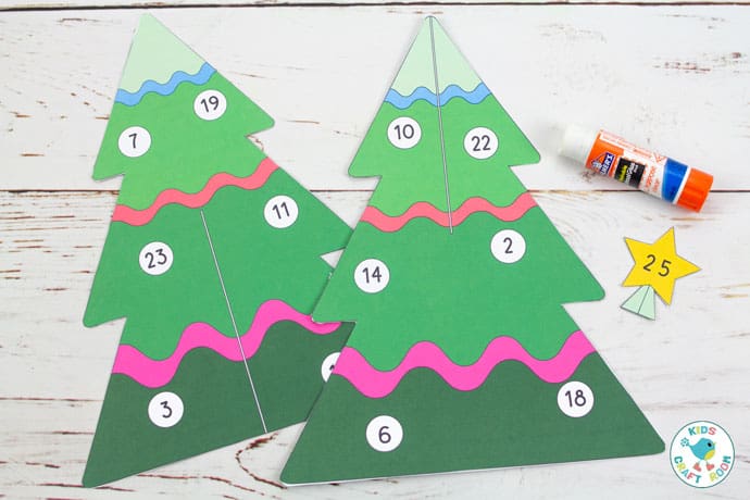 Printable 3D Christmas Tree Advent Calendar step 3