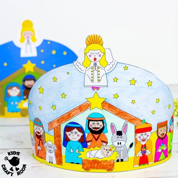 Christmas Nativity Hat Craft square image.