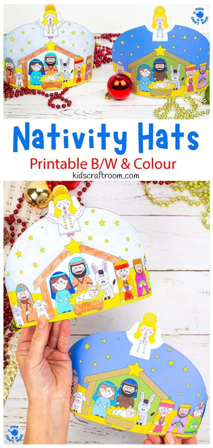 Christmas Nativity Hat Craft pin image 1.