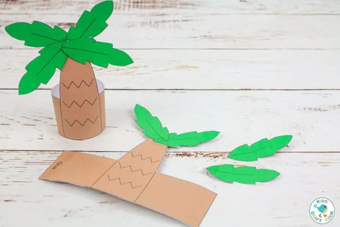 Printable Nativity Set - how to make palm trees