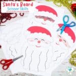 Santa's Beard Christmas Scissor Skills Activity