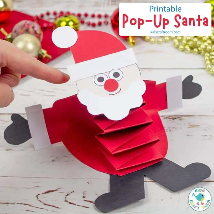 Pop Up Santa Craft pin image square