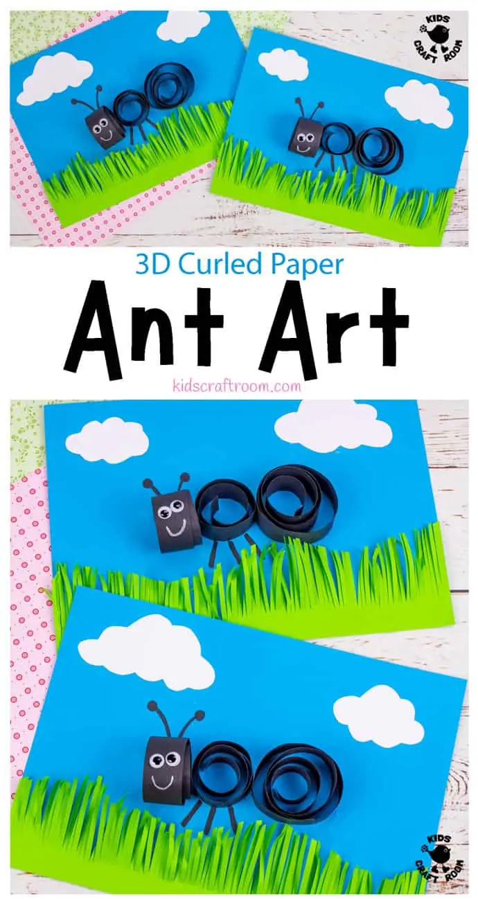 Curled Paper Ant Craft pin image 1
