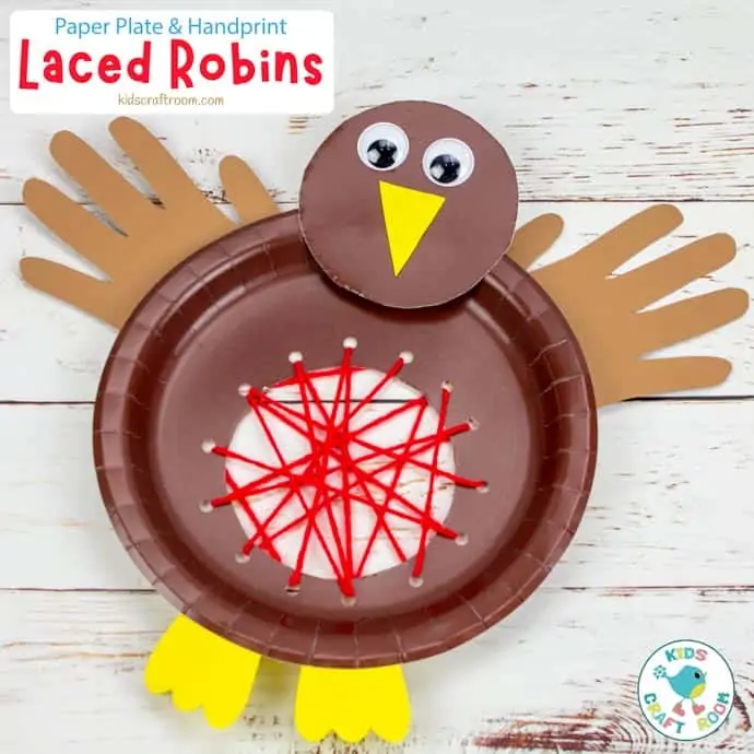 Paper Plate Robin Lacing Craft square image