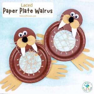 Laced Paper Plate Walrus Craft