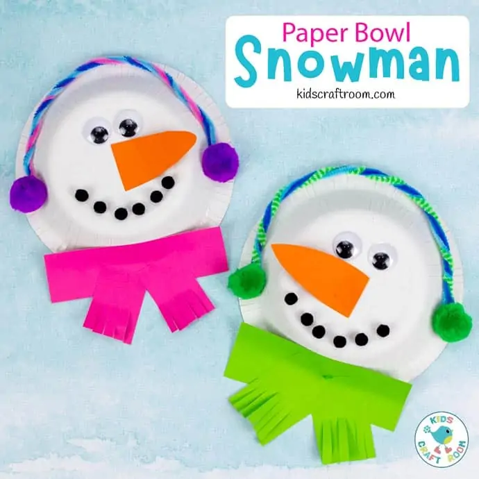 Paper Bowl Snowman Square 1