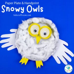 Paper Plate Snowy Owl Craft