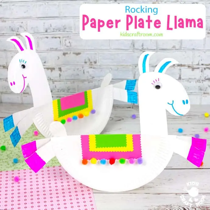 Rocking Paper Plate Llama Craft square image
