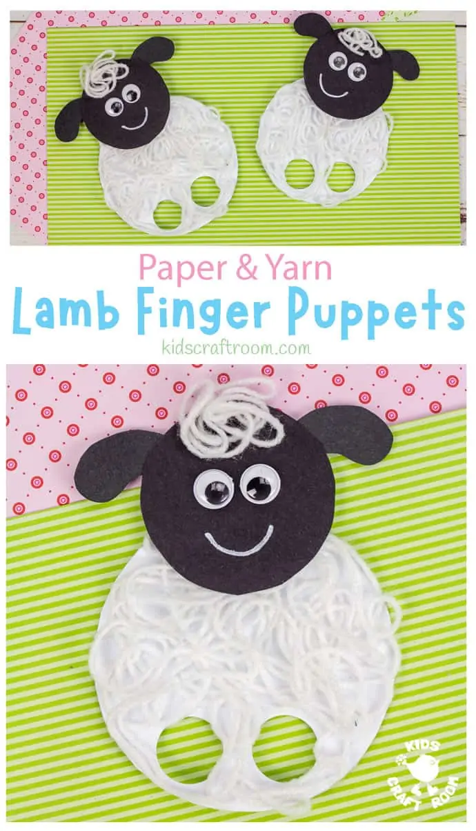 Yarn Lamb Finger Puppets pin image 2