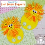 Yarn Lion Finger Puppets