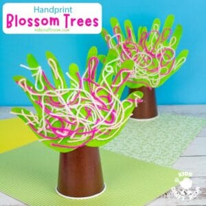 Handprint Cherry Blossom Tree Craft