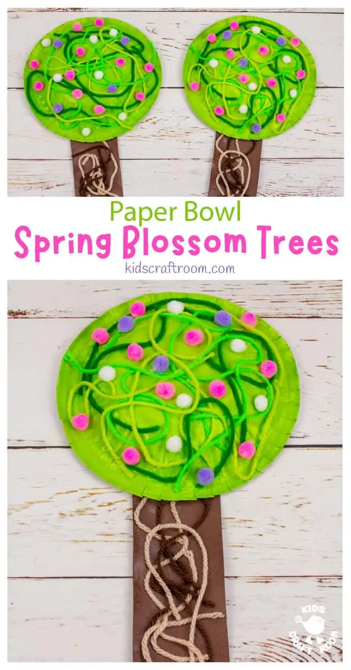 Paper Bowl Spring Tree Craft pin image 1.