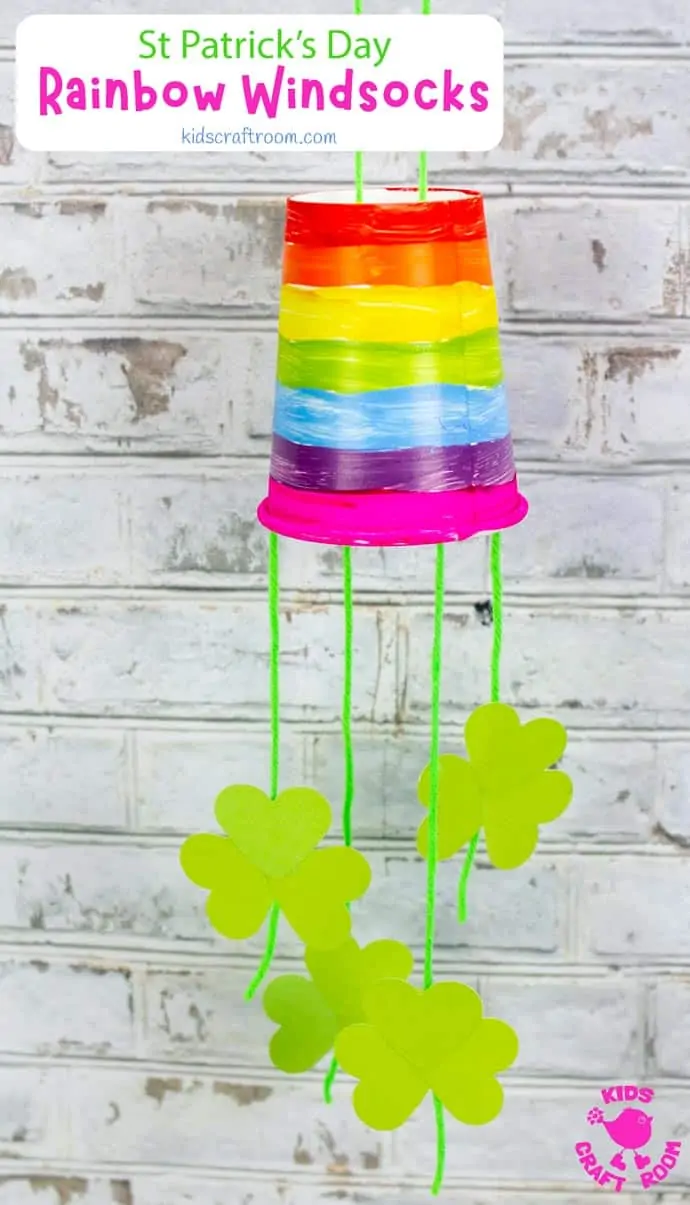 Paper Cup St Patrick's Day Windsock Craft pin 3