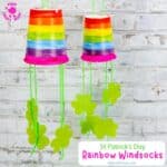 Paper Cup St Patrick's Day Windsock Craft