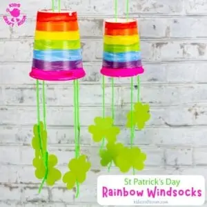 Paper Cup St Patrick's Day Windsock Craft