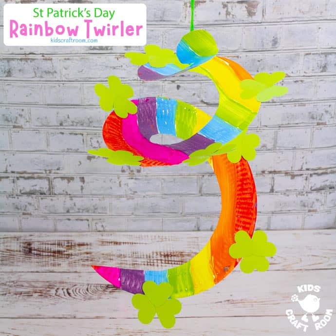 St Patrick's Day Paper Plate Twirler Craft square image