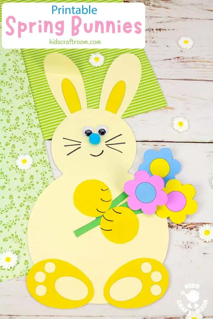 Spring Bunny Craft Pinterest image 2.