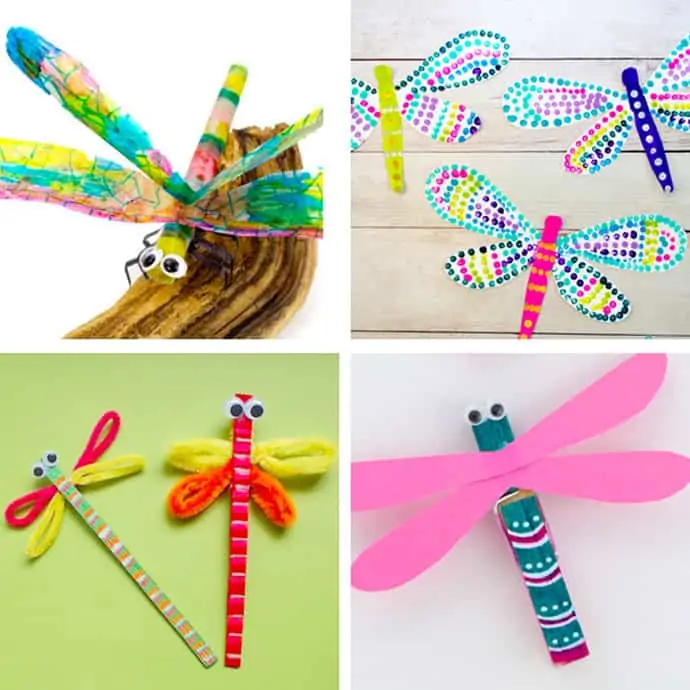 20 Pretty Dragonfly Crafts For Kids 1-4.