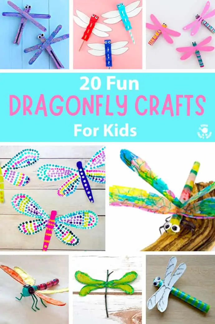 20 Jigsaw printen NŠ 1 Pretty Dragonfly voor kinderen.