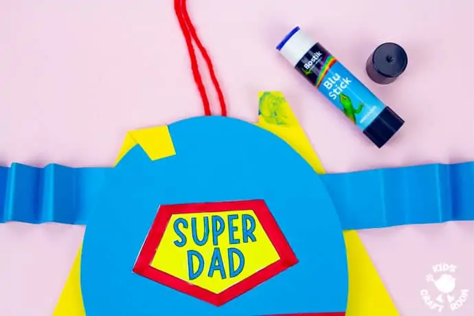 Father's Day Flying Super Dad Craft step 7.