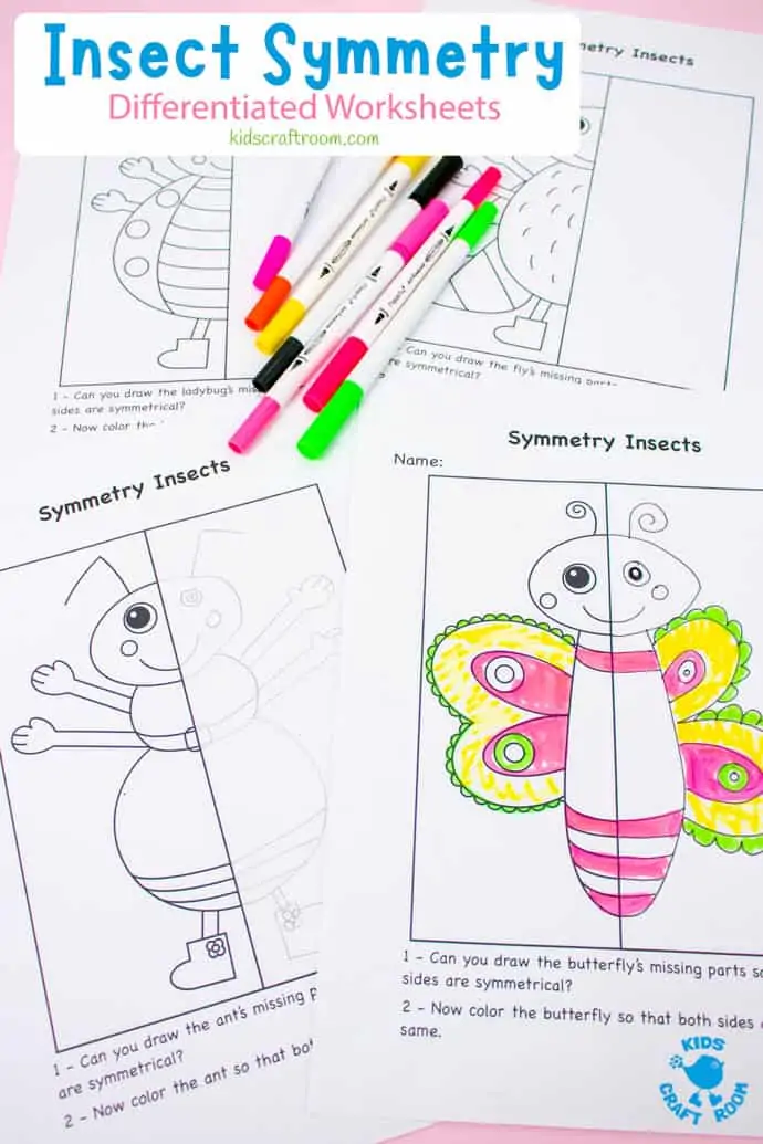 Free Printable Symmetry Drawing Worksheets - Jinxy Kids