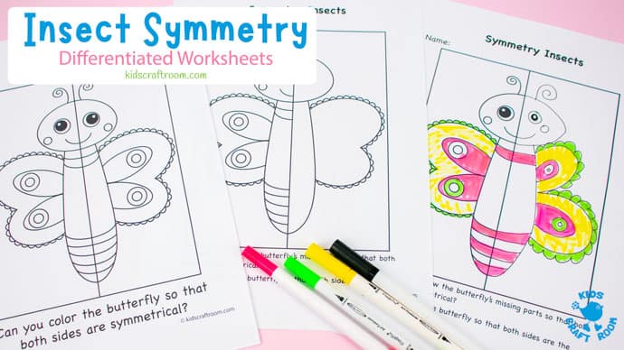Insect Symmetry Worksheets