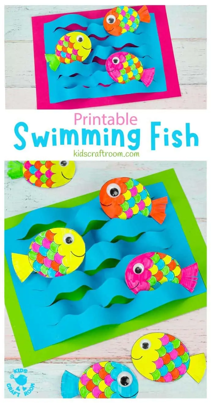 Swimming Fish Craft pin image 1.