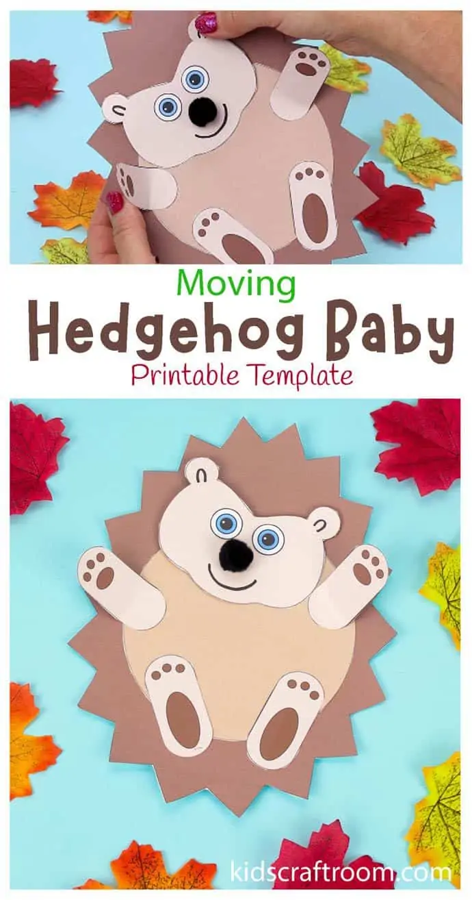 Moving Baby Hedgehog Craft pin image 1.