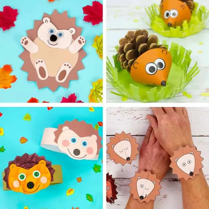Easy Hedgehog Crafts For Kids 1-4.