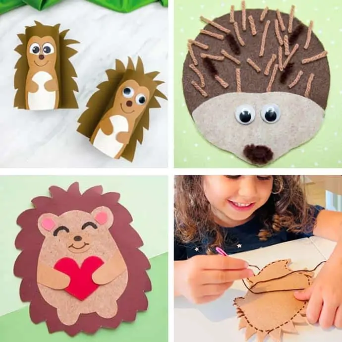 Easy Hedgehog Crafts For Kids 17-20.
