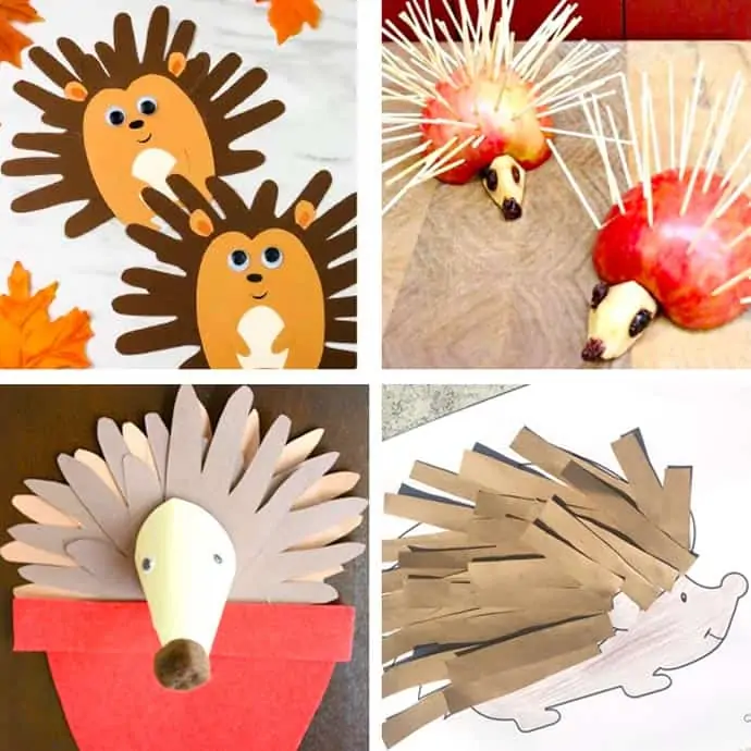 Easy Hedgehog Crafts For Kids 21-24.