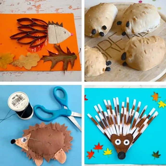 Easy Hedgehog Crafts For Kids 25-28.
