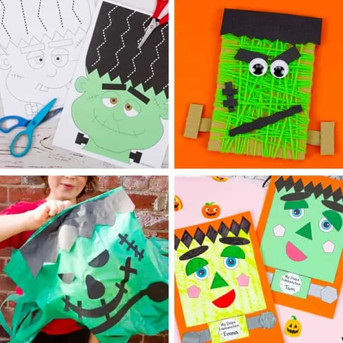 Fun Frankenstein Craft Ideas For Kids 1-4.