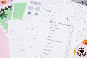 Shape Frankenstein - Math Halloween Craft - Kids Craft Room