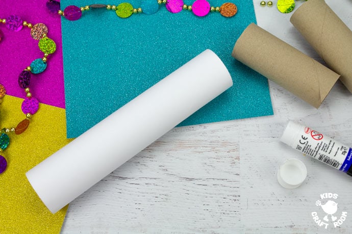 Cardboard Tube Candle Craft For Kids step 1.