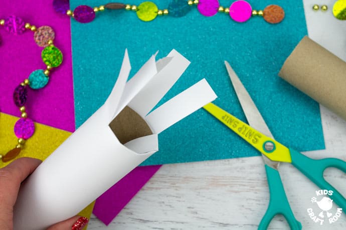 Cardboard Tube Candle Craft For Kids step 2.