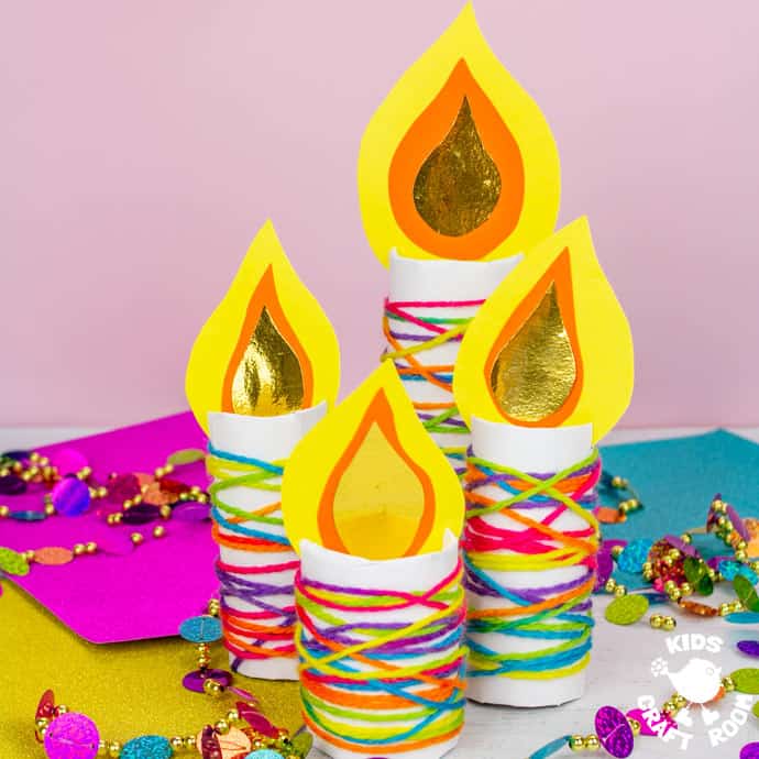 Cardboard Tube Candle Craft For Kids