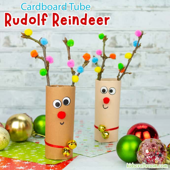 Cardboard Tube Reindeer Craft