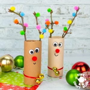 Cardboard Tube Reindeer Craft