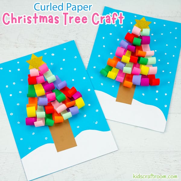 Curled Paper Christmas Tree Craft