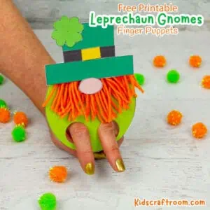 Leprechaun Gnome Finger Puppets For St Patrick's Day
